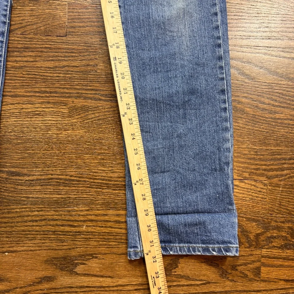 Garnet‎ Hill Womens 2 Straight Leg Jeans Medium Wash Blue Denim